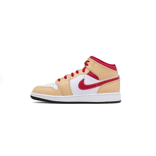 Air Jordan 1 Mid (PS), Light Curry Cardinal Red hover image
