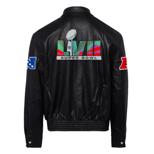 SUPER BOWL LVII LEATHER JACKET Black hover image