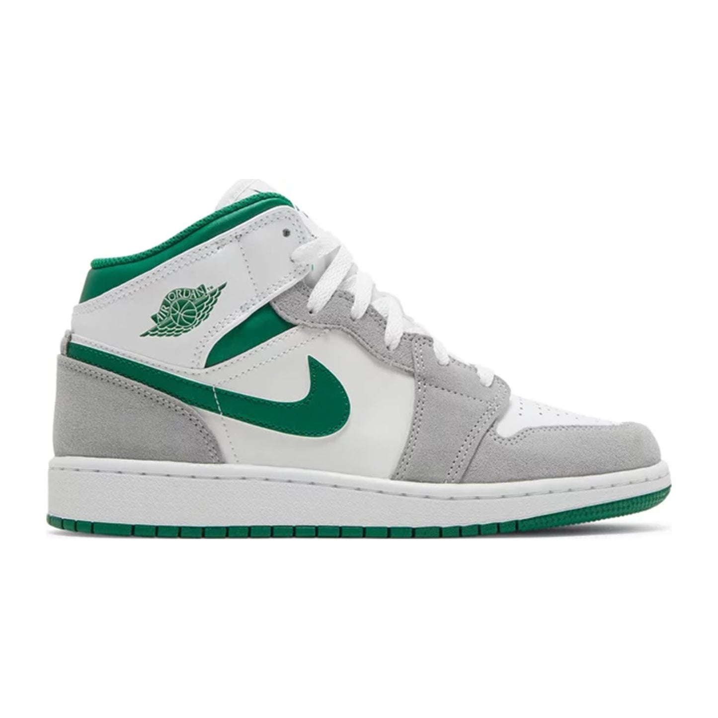 Air Jordan 1 Mid (GS), Grey Pine Green