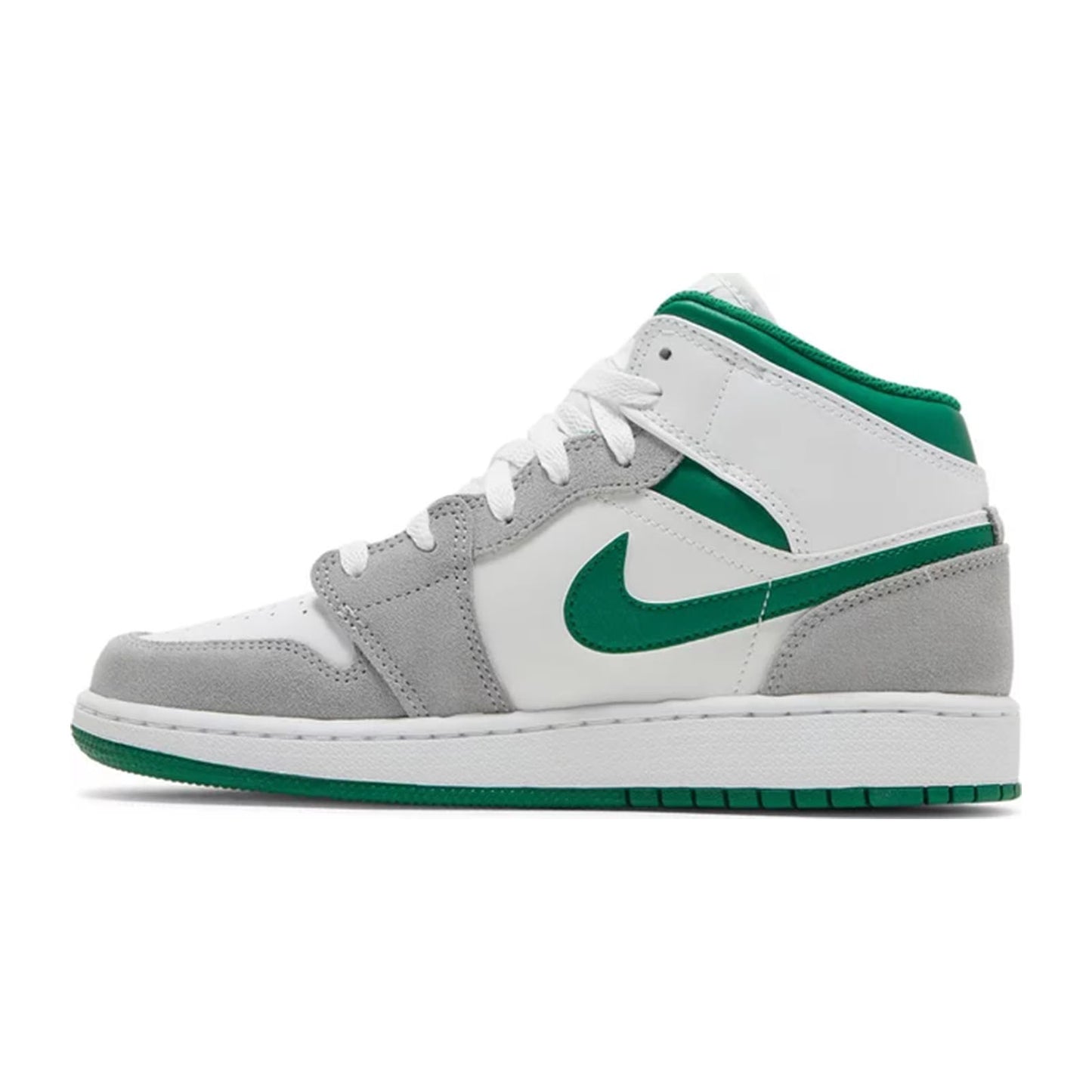 Air Jordan 1 Mid (GS), Grey Pine Green