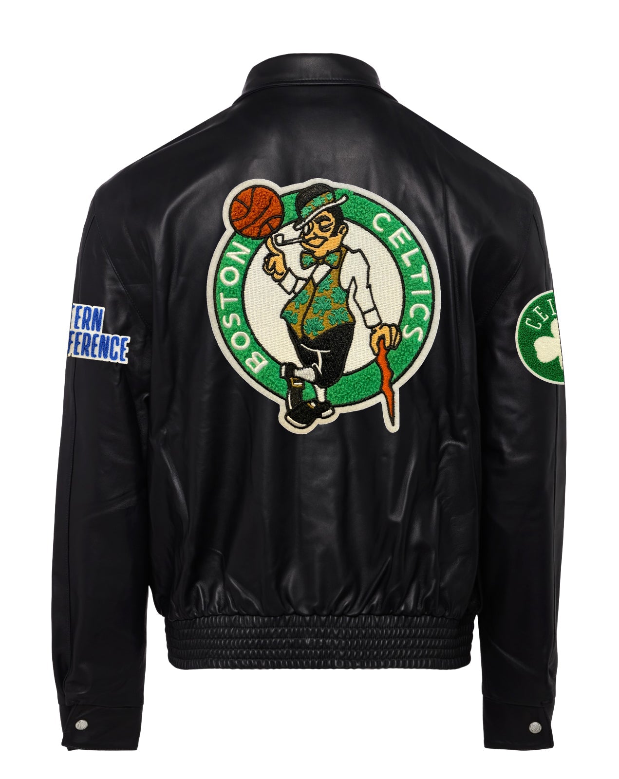 BOSTON CELTICS FULL LEATHER JACKET Black