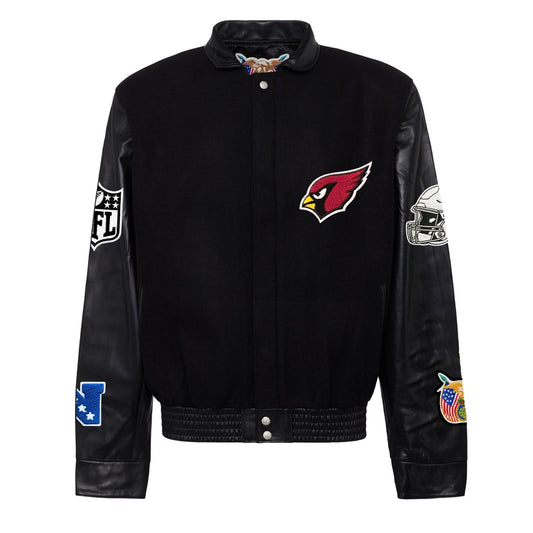 ARIZONA CARDINALS WOOL & LEATHER VARSITY JACKET Black/Black hover image