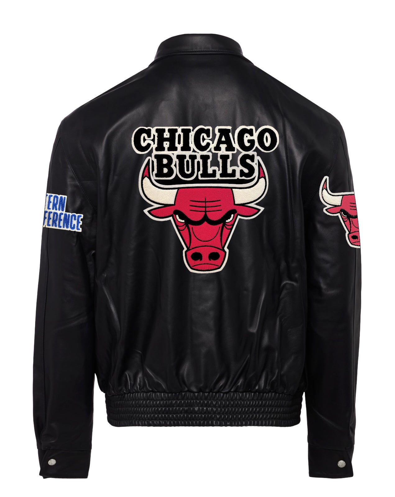 CHICAGO BULLS FULL LEATHER JACKET Black