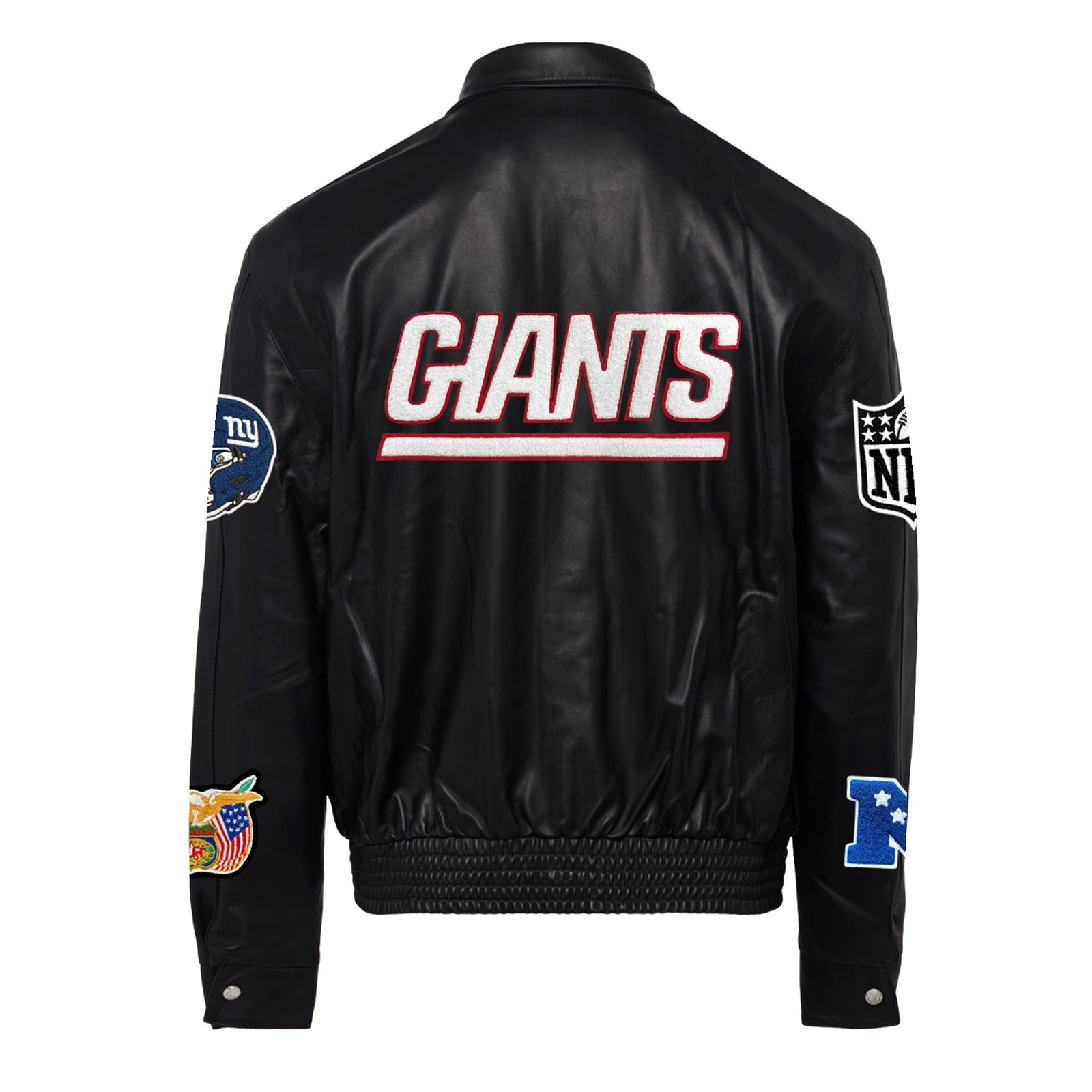 NEW YORK GIANTS FULL LEATHER JACKET Black