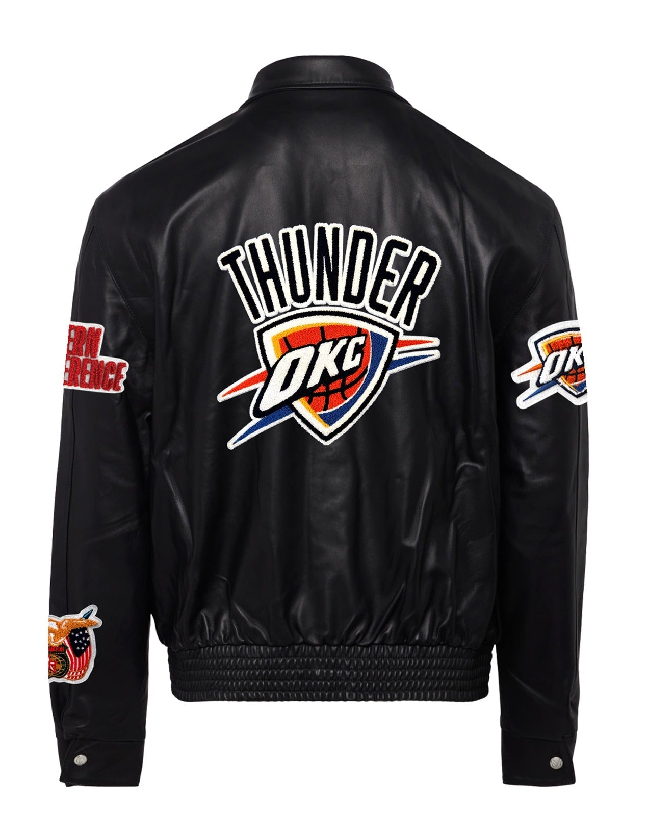 OKLAHOMA CITY THUNDER FULL LEATHER JACKET Black