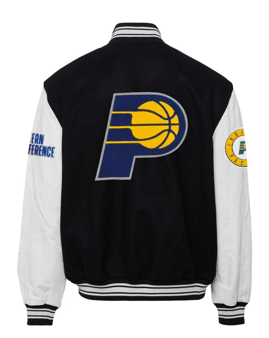 INDIANA PACERS WOOL & LEATHER VARSITY JACKET Black / White