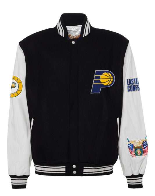 INDIANA PACERS WOOL & LEATHER VARSITY JACKET Black / White hover image