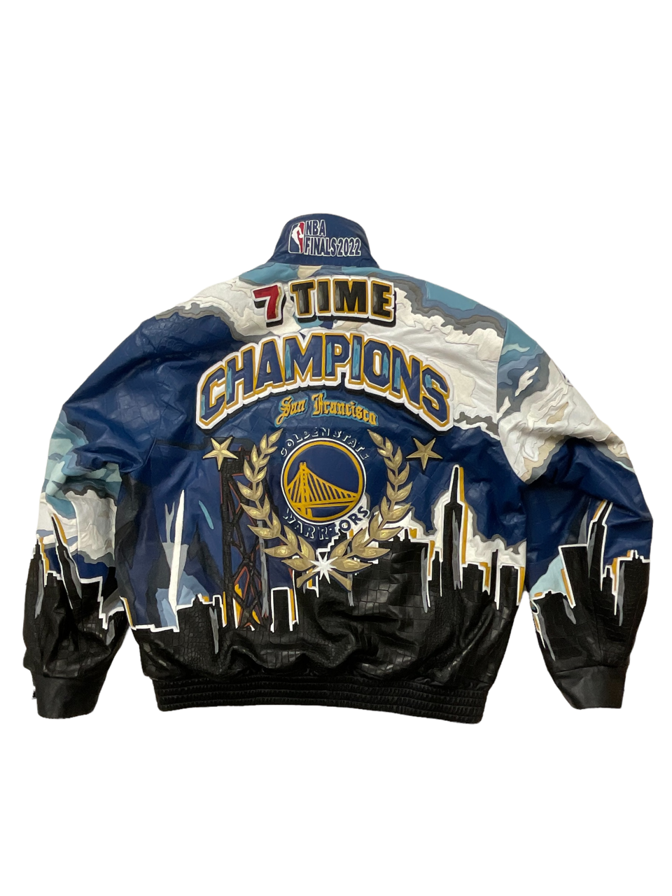 Golden State Warriors 7th Championship Leather Jacket 3XL