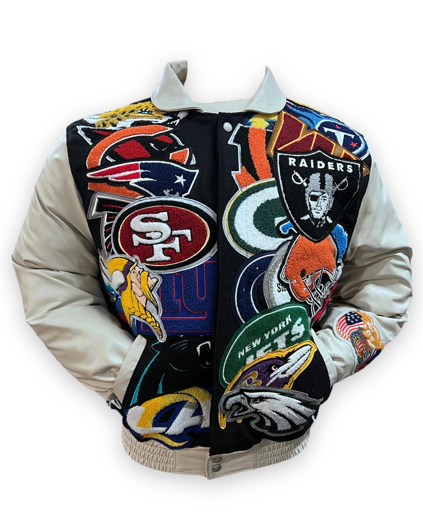 NFL SUPER MEGA PATCH WOOL & LEATHER Multiple Colors