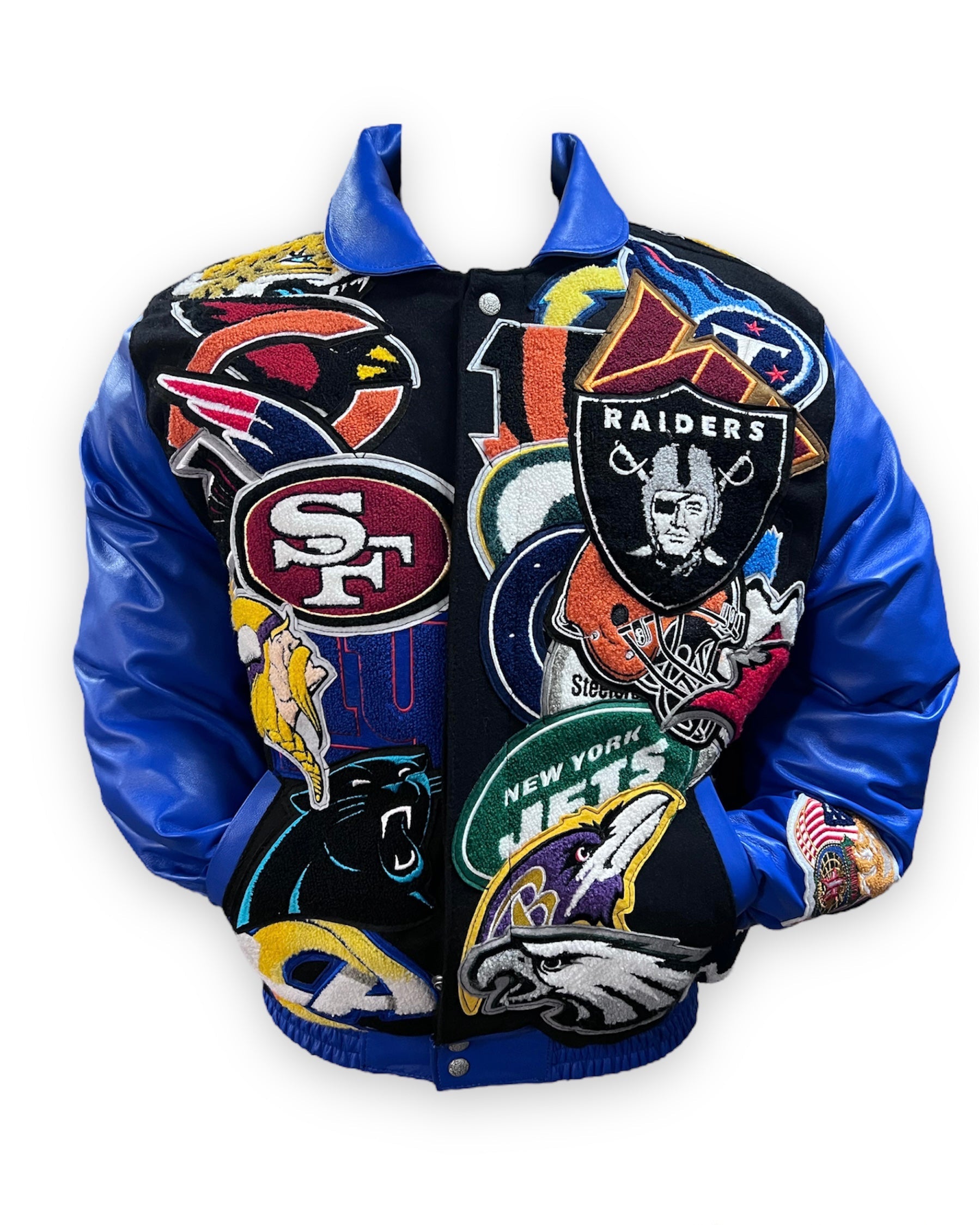 NFL SUPER MEGA PATCH WOOL & LEATHER Multiple Colors