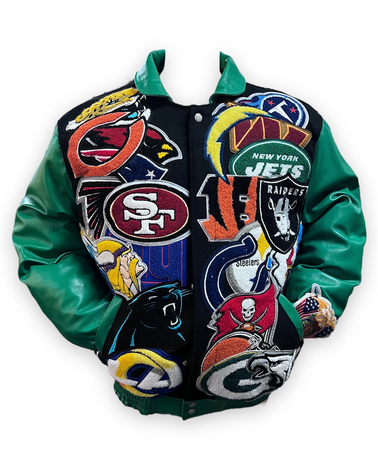 NFL SUPER MEGA PATCH WOOL & LEATHER Multiple Colors