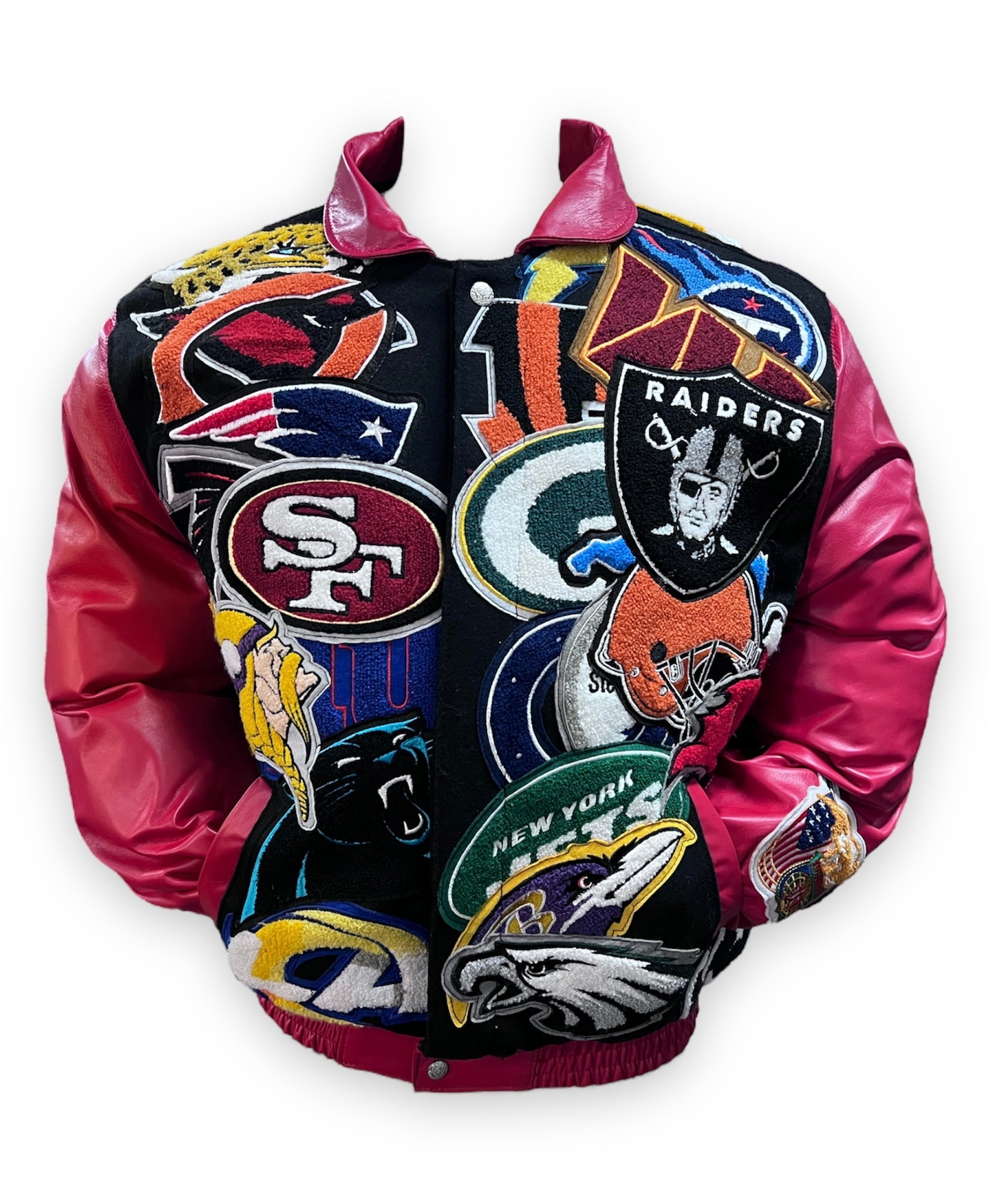 NFL SUPER MEGA PATCH WOOL & LEATHER Multiple Colors