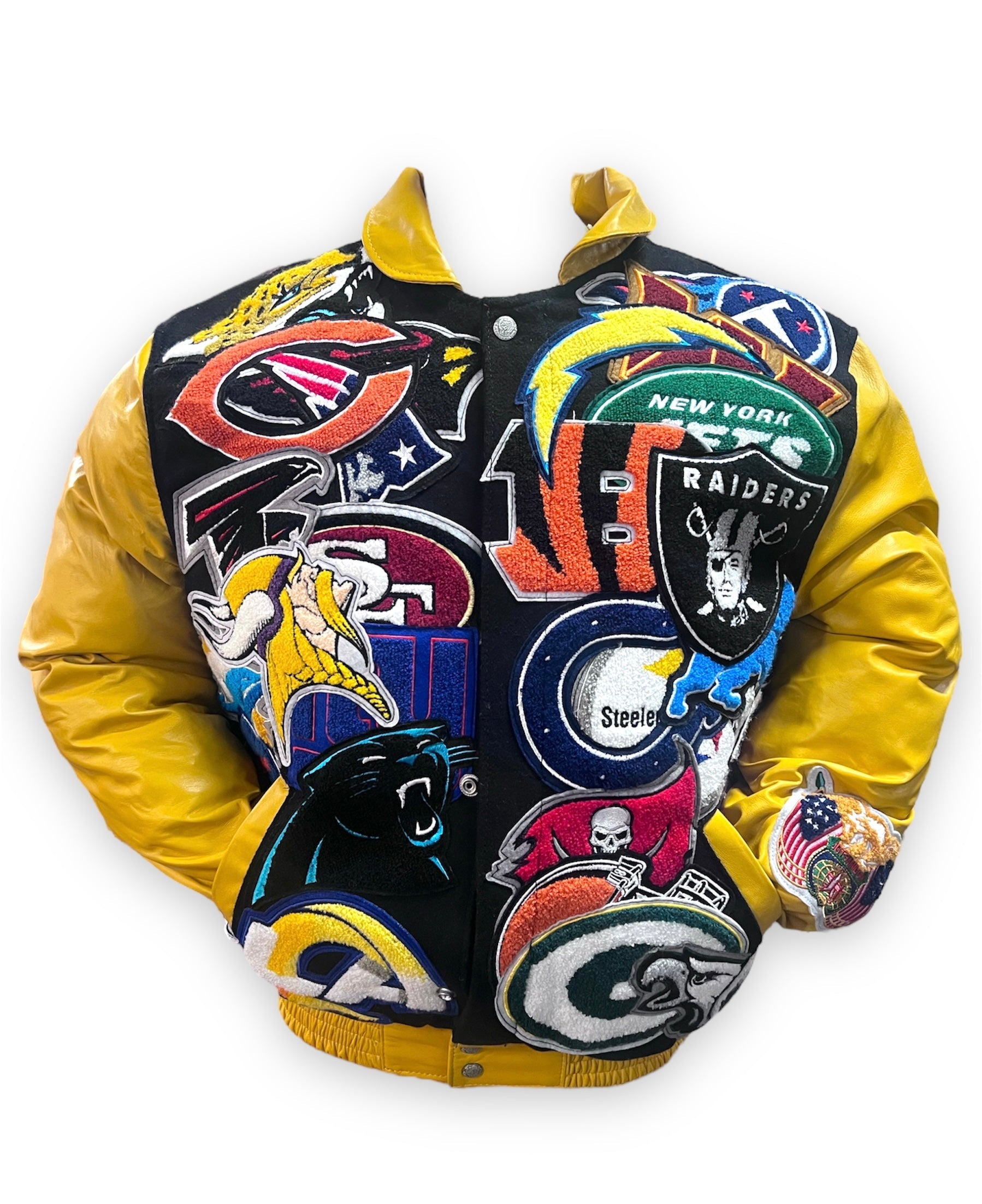 NFL SUPER MEGA PATCH WOOL & LEATHER Multiple Colors