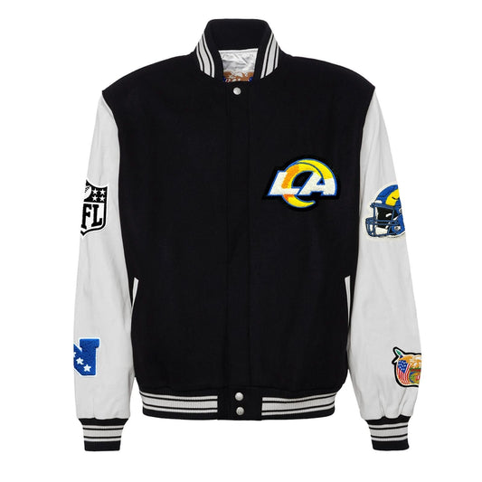 LOS ANGELES RAMS WOOL & LEATHER VARSITY JACKET Black/White hover image