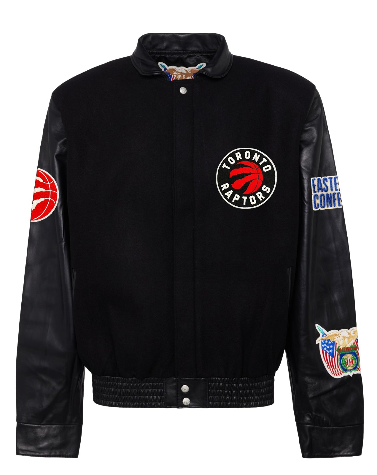 TORONTO RAPTORS WOOL & LEATHER JACKET Black