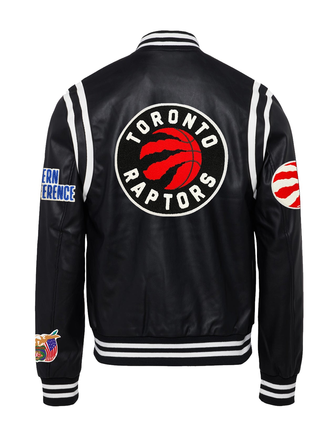 TORONTO RAPTORS VEGAN LEATHER JACKET Black / White