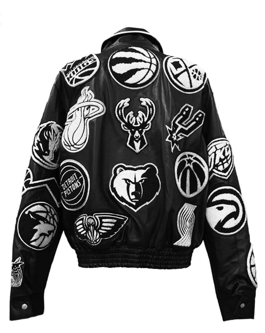 LIMITED EDITION 50TH ANNIVERSARY OF HIP-HOP NBA COLLAGE FULL LEATHER BLACK & WHITE hover image