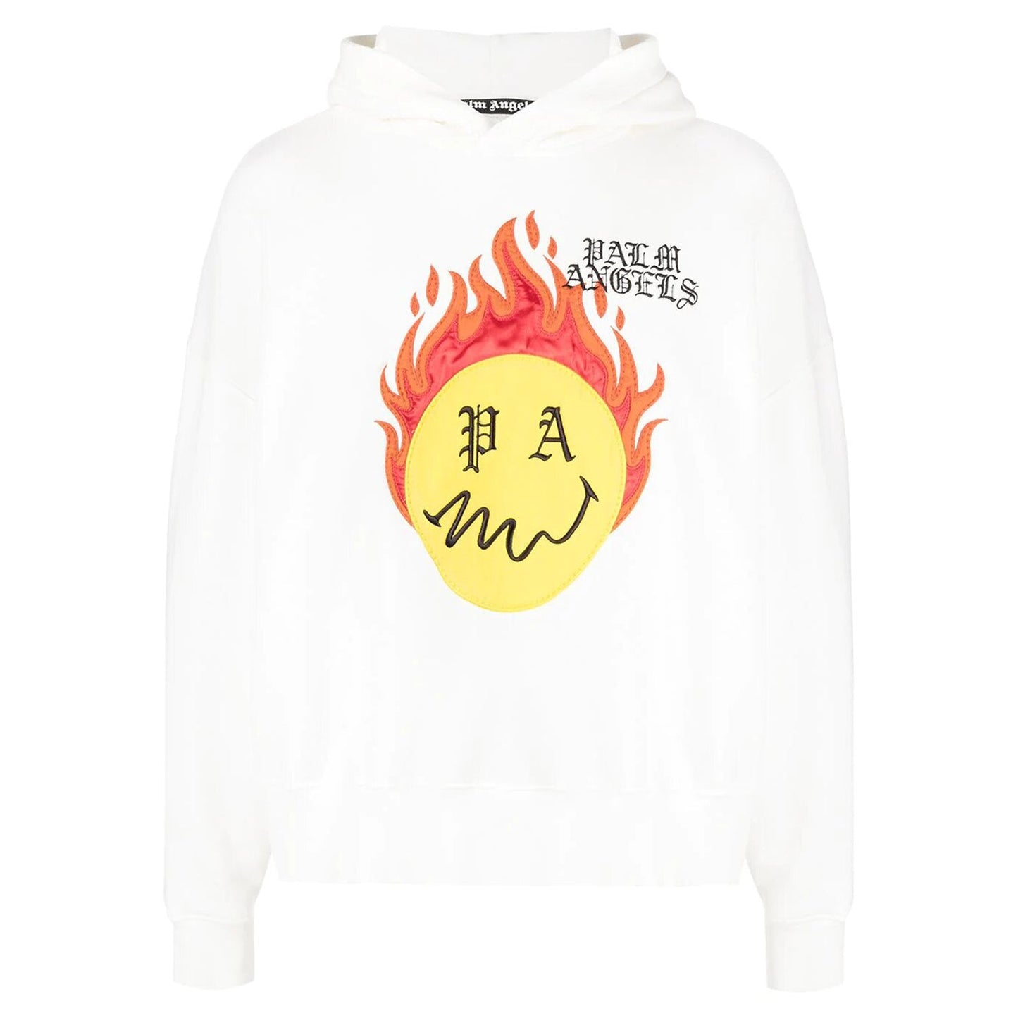 Palm Angels Burning Head Hoodie White