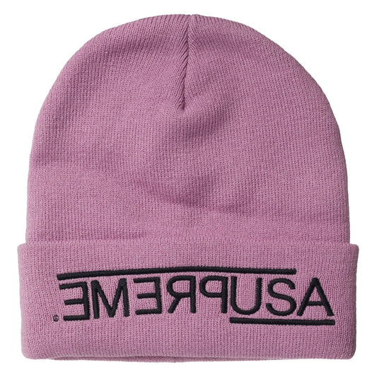 embroidered-number beanie hat