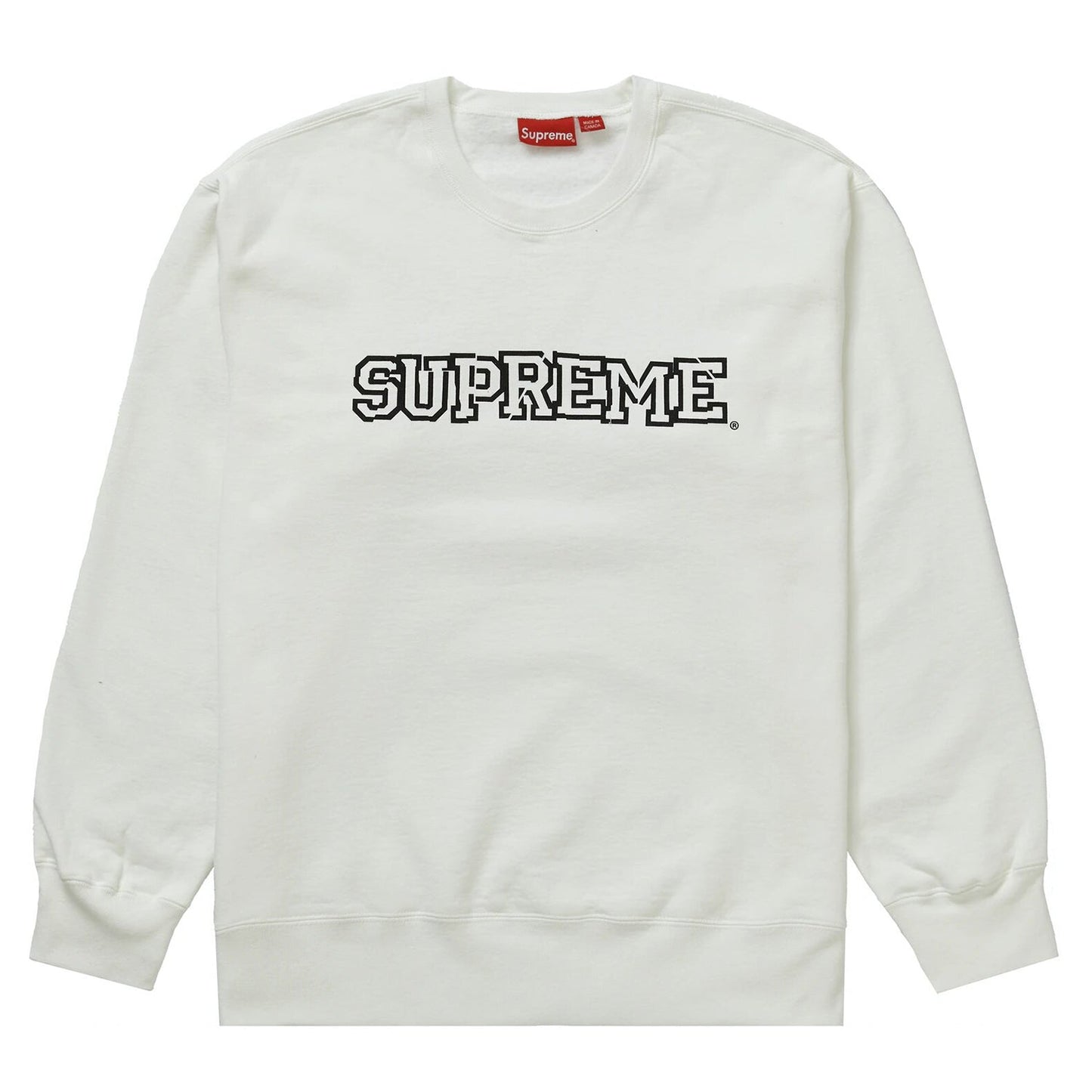 Supreme Shattered Logo Crewneck White