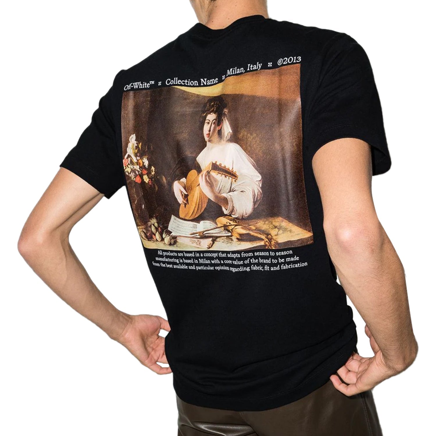 OFF-WHITE Caravaggio The Lute Player Slim Fit T-Shirt Black/Multi
