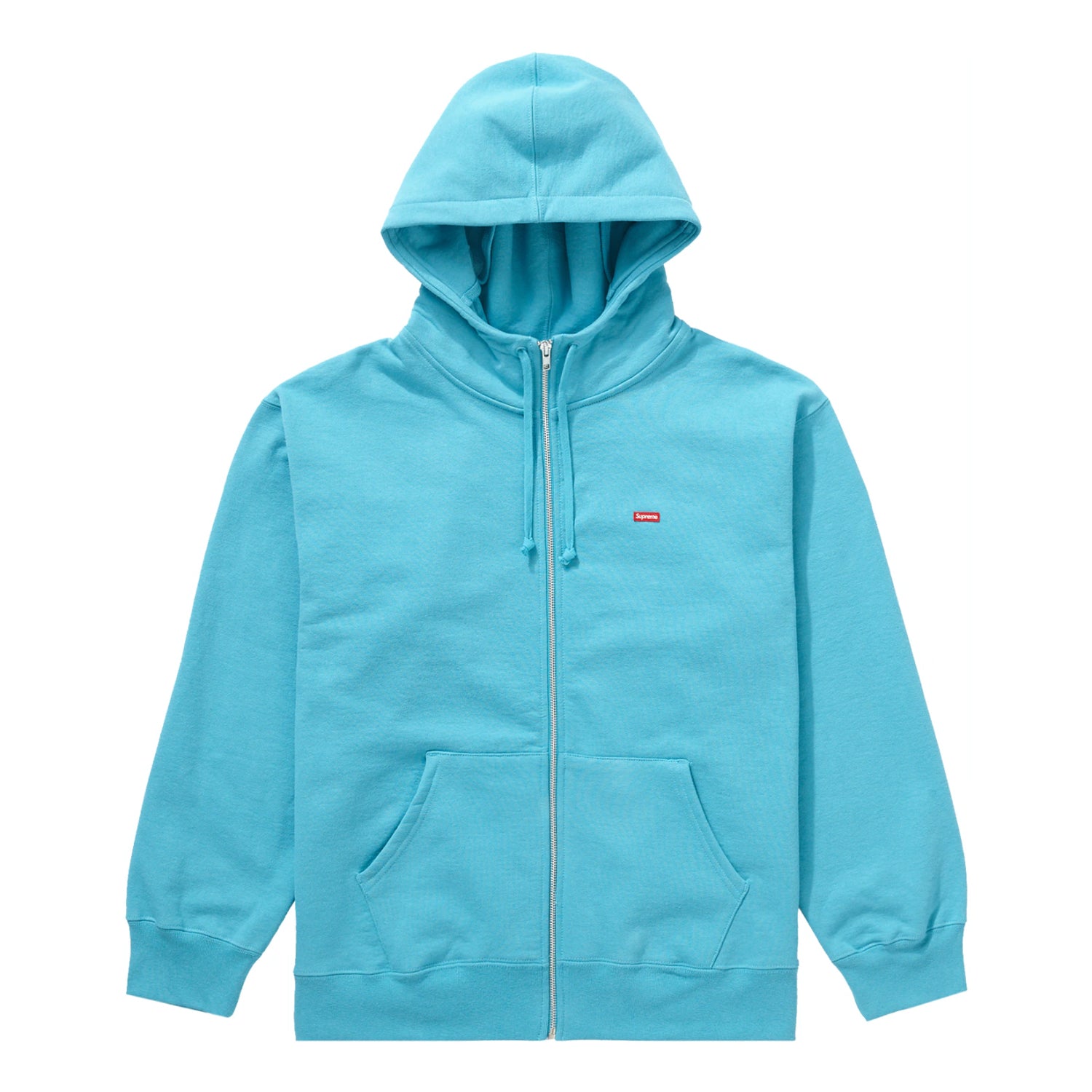 Supreme Small Box Facemask Zip Up Hooded Sweatshirt (FW21) Cyan