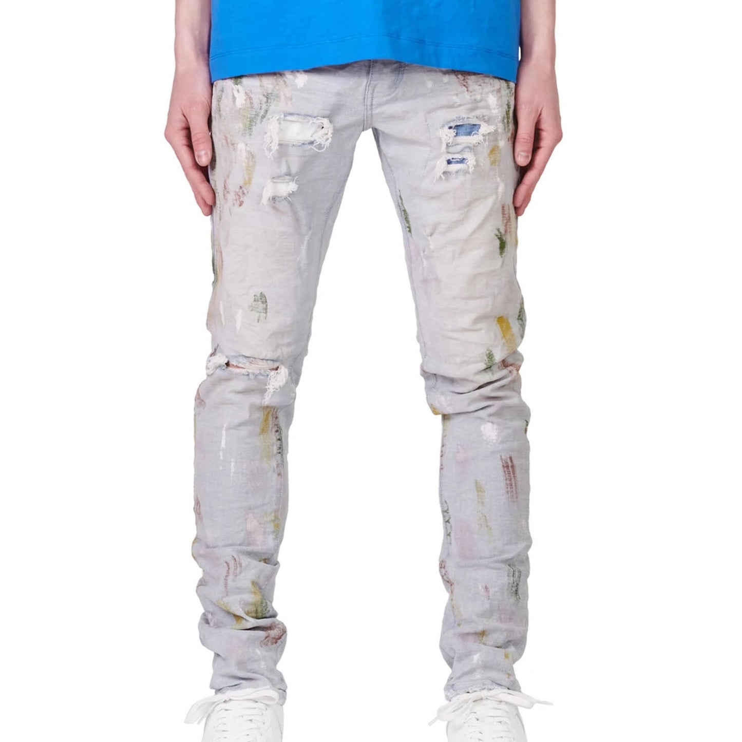 Purple-brand Reverse Dirty Repair Jeans Mens Style : P001-ridr222