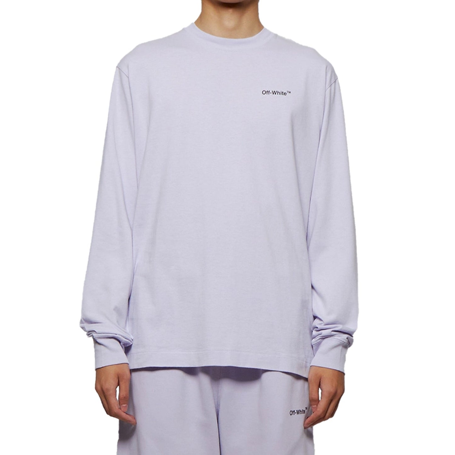 Off-white Caravag Arrow Skate L/s Tee Mens Style : Omab064f22jer00