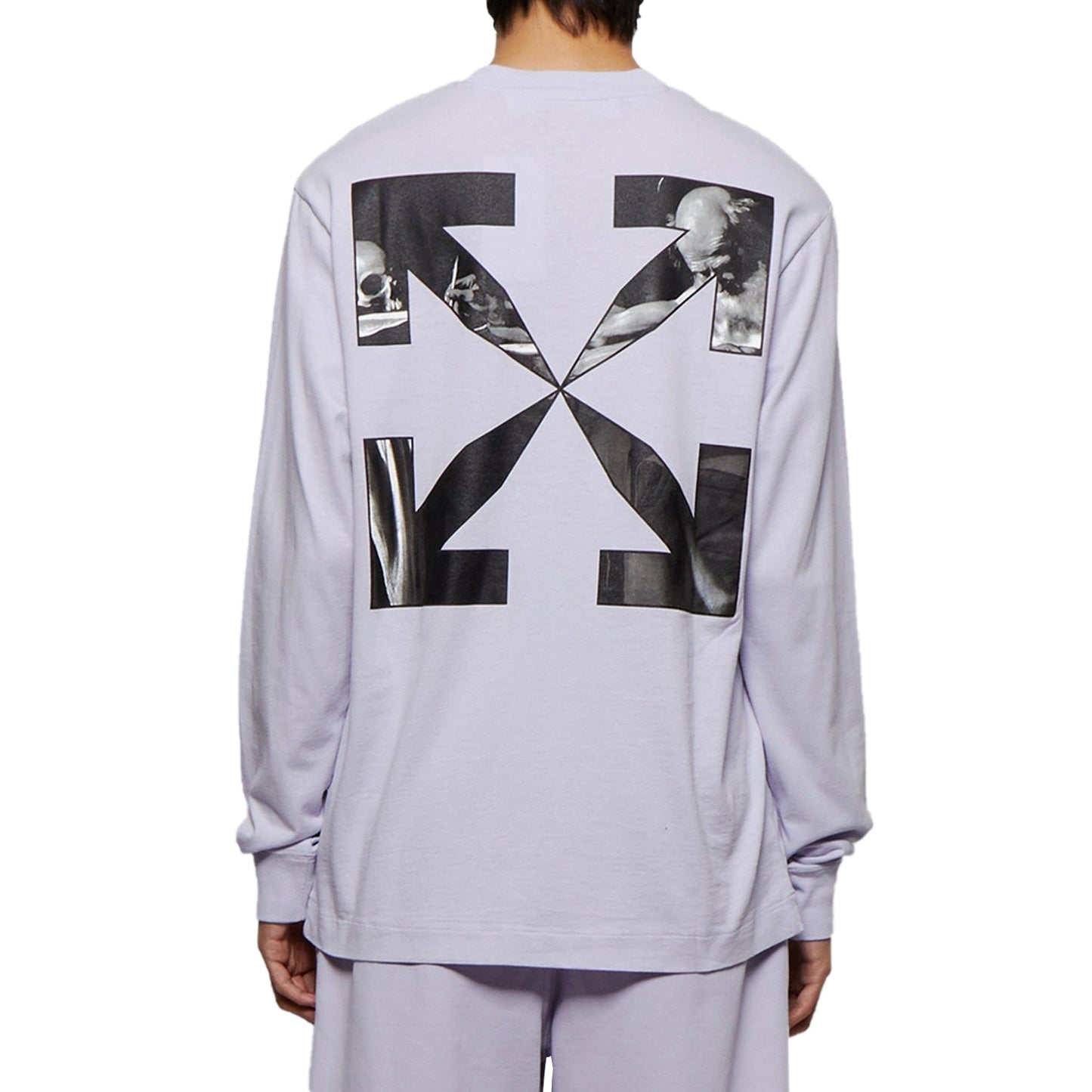 Off-white Caravag Arrow Skate L/s Tee Mens Style : Omab064f22jer00