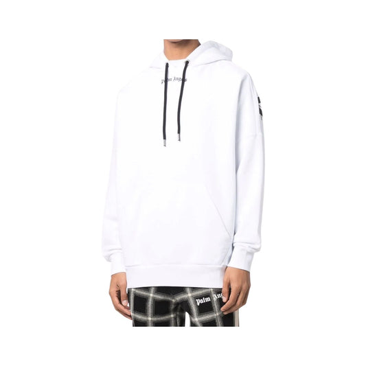 Palm Angels Logo Hoodie White/Black hover image