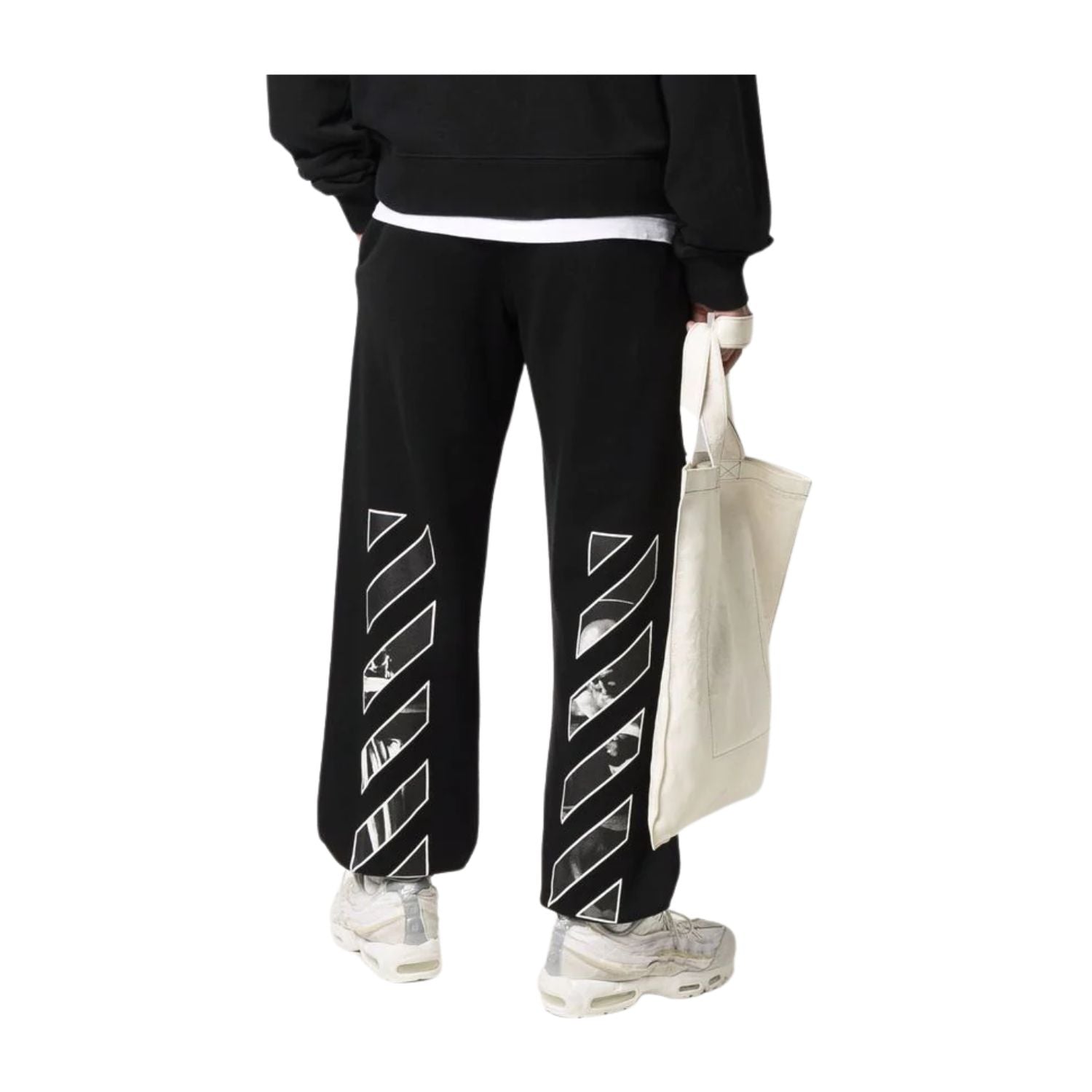 Off-white Caravag Diag Slim Sweatpant Mens Style : Omch029c99fle00