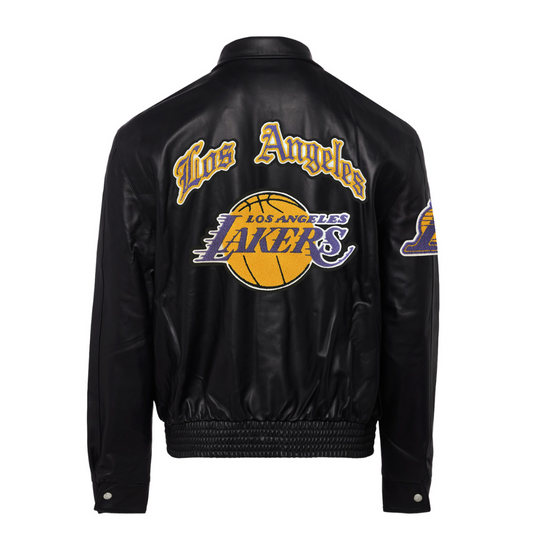 LOS ANGELES LAKERS FULL LEATHER JACKET Color hover image