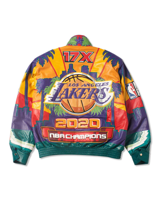 LOS ANGELES LAKERS 2020 CHAMPIONSHIP GENUINE LEATHER JACKET hover image