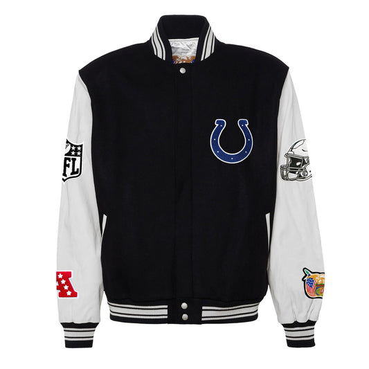 INDIANAPOLIS COLTS PACKERS WOOL & LEATHER VARSITY JACKET Black/White hover image