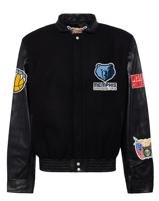 MEMPHIS GRIZZLIES WOOL & LEATHER JACKET Black hover image