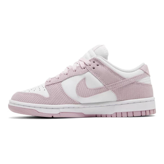 Women's Nike Dunk Low, Pink Corduroy hover image
