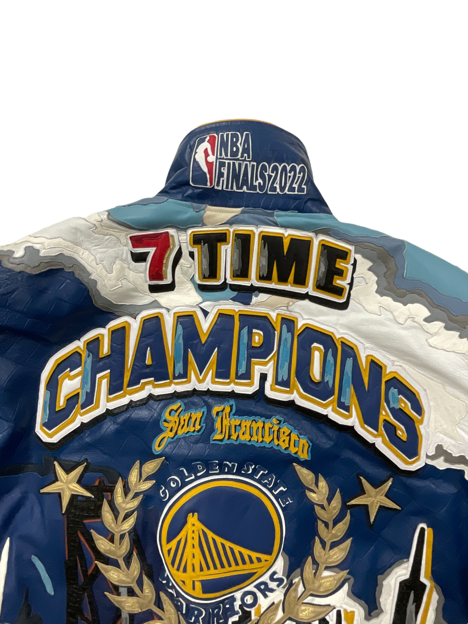 GOLDEN STATE WARRIORS 7TH CHAMPIONSHIP LEATHER JACKET