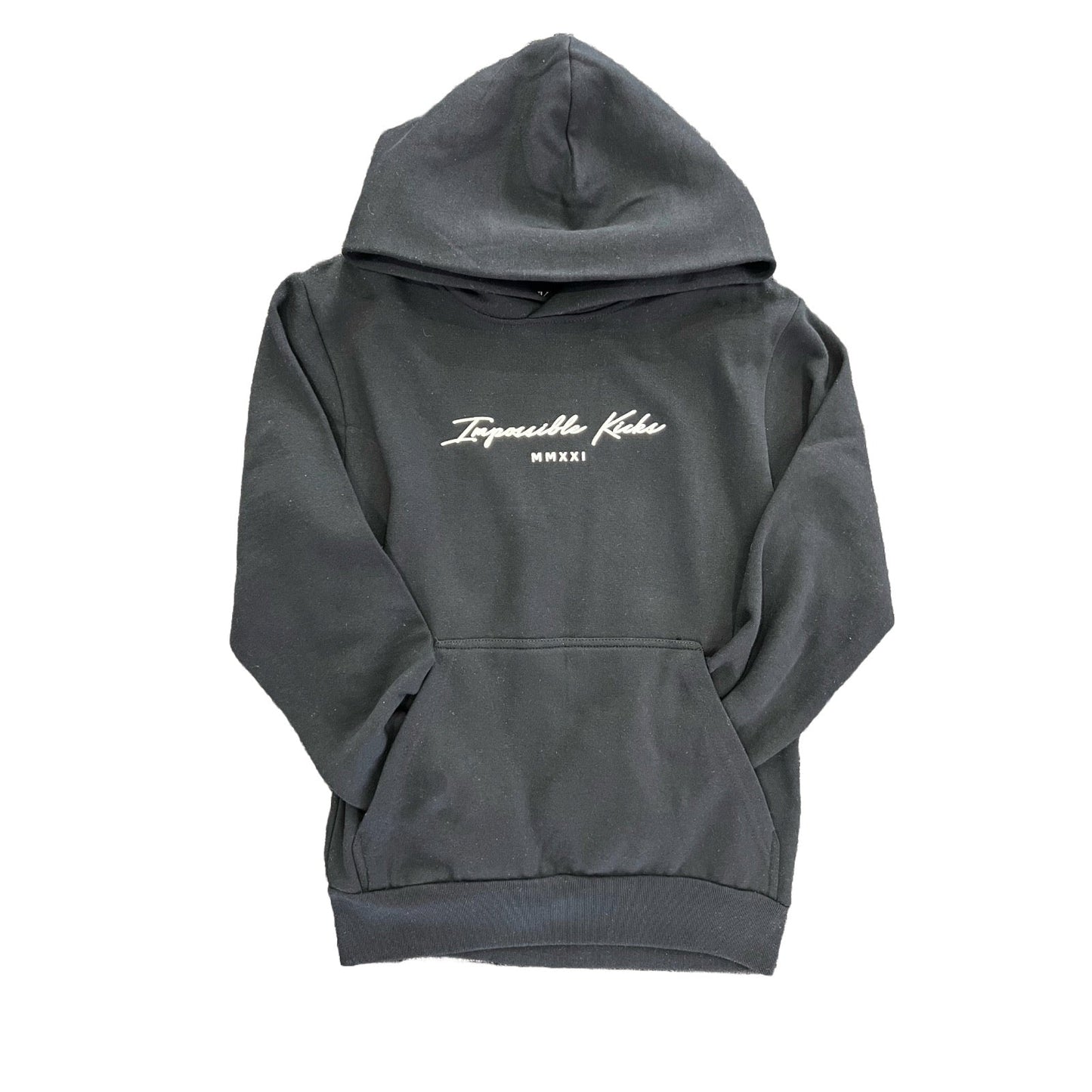 Impossible Kicks Raised Silicone Hoodies , Solid Black