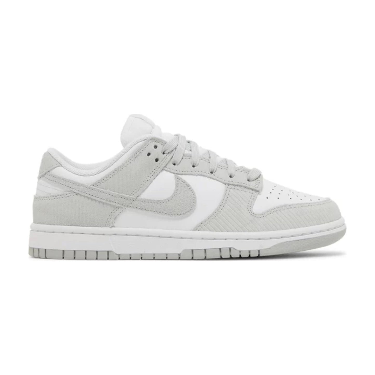 Women's Nike Dunk Low, Light Silver Corduroy