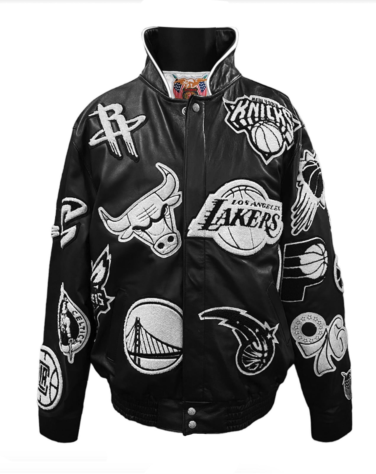LIMITED EDITION 50TH ANNIVERSARY OF HIP-HOP NBA COLLAGE FULL LEATHER BLACK & WHITE